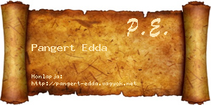 Pangert Edda névjegykártya